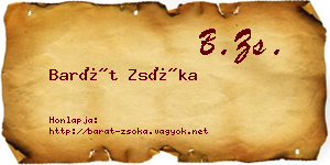 Barát Zsóka névjegykártya